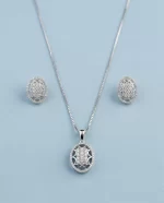 Vintage Lace Diamond Pendant Set