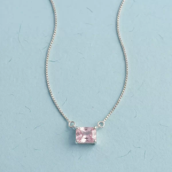 Blush Solitaire Pendant