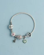 Emerald Heart Charm Bracelet