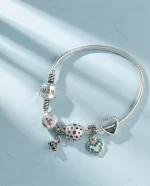 Emerald Heart Charm Bracelet - Image 3