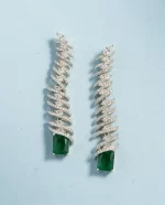 Emerald Wave Earrings